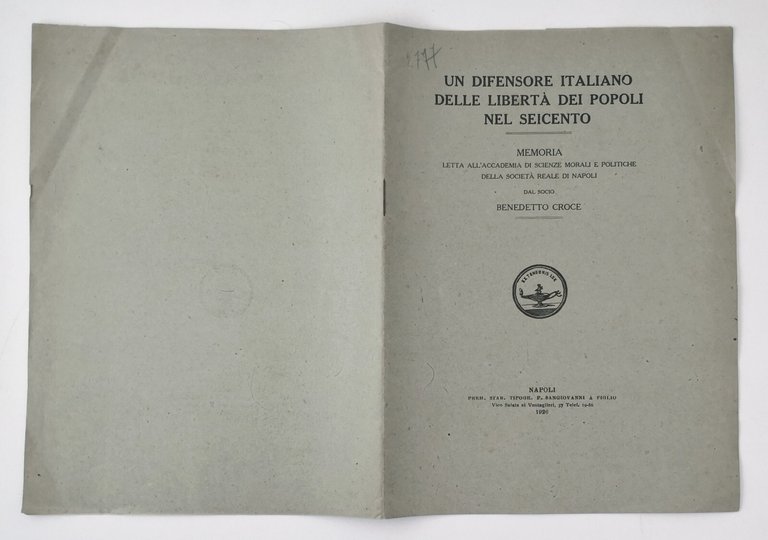 UN DIFENSORE ITALIANO DELLE LIBERTÀ DEI POPOLI NEL SEICENTO di …