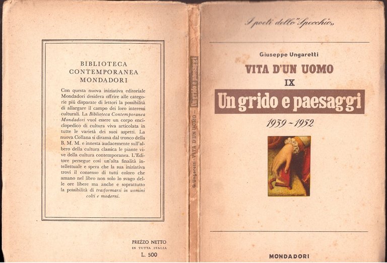 UN GRIDO E PAESAGGI 1939 1952 di Giuseppe Ungaretti 1954 …