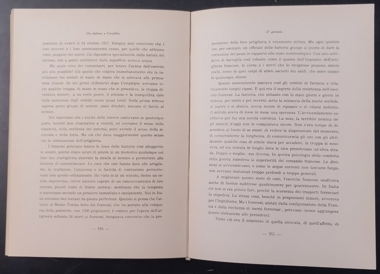 UN ITALIANO A VERSAILLES di Angelo Gatti 1958 Ceschina Libro …