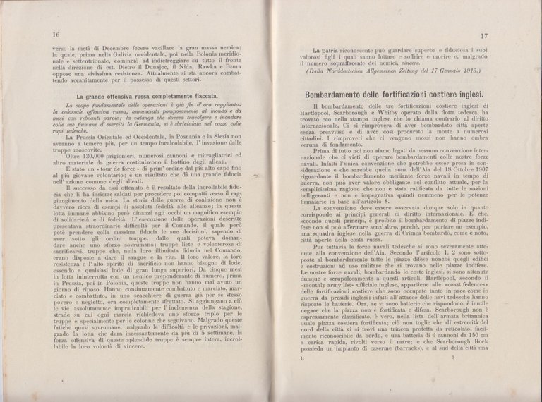 UN MESE DI GUERRA Berlino Gennaio 1915 Diario Lettere Soldati …