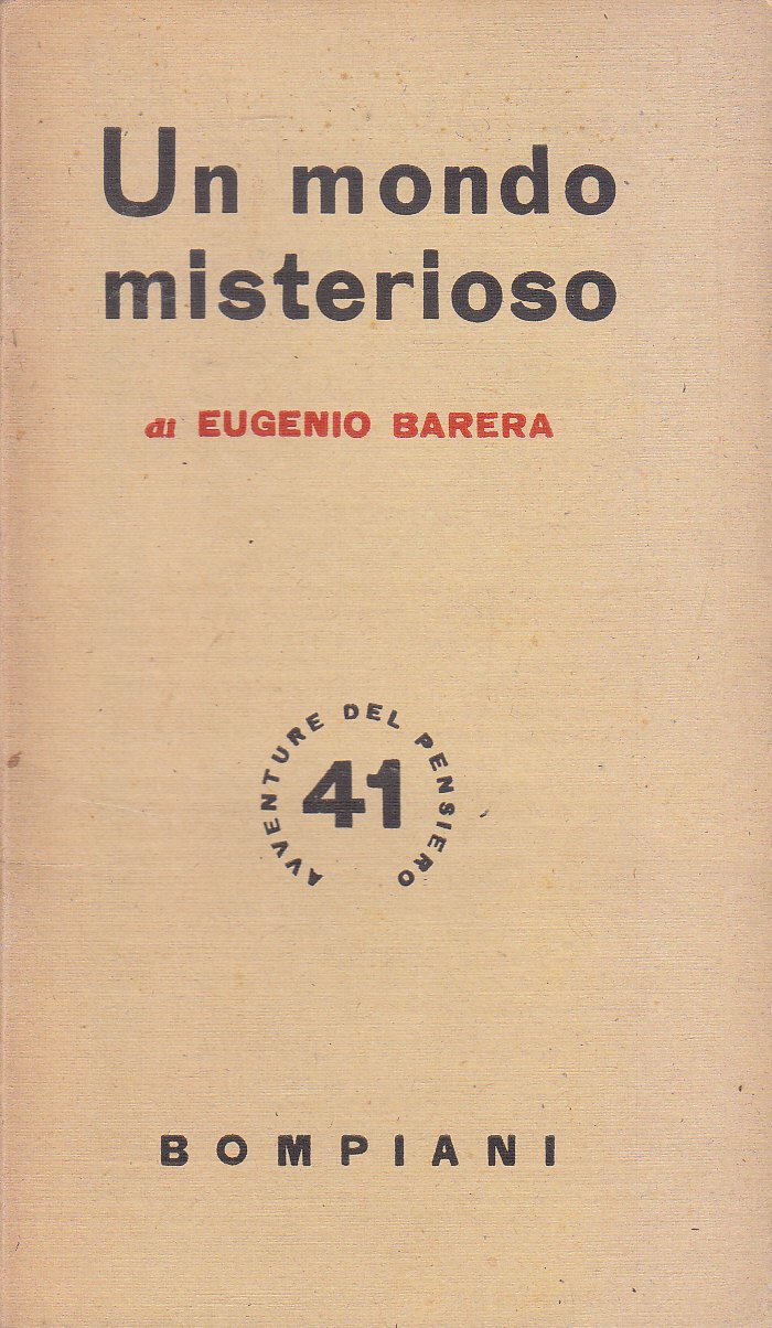 UN MONDO MISTERIOSO di Eugenio Barera 1945 libro metapsichica spiritismo …