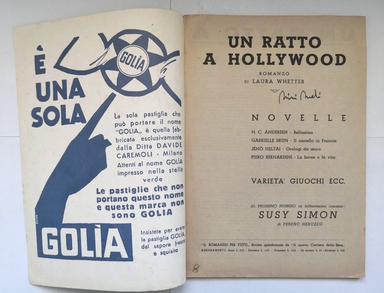 UN RATTO A HOLLYWOOD di Laura Whetter 1947 Il romanzo …
