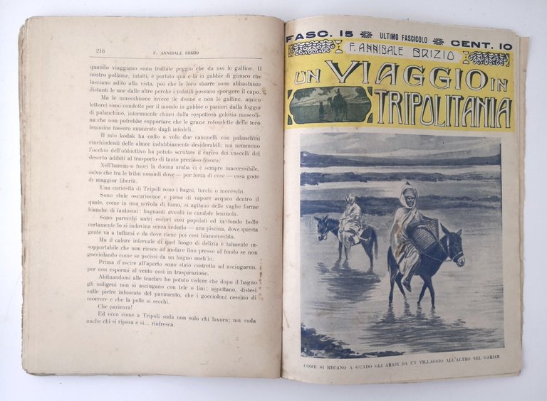 UN VIAGGIO IN TRIPOLITANIA di Annibale Brizio Libro Società Editoriale …