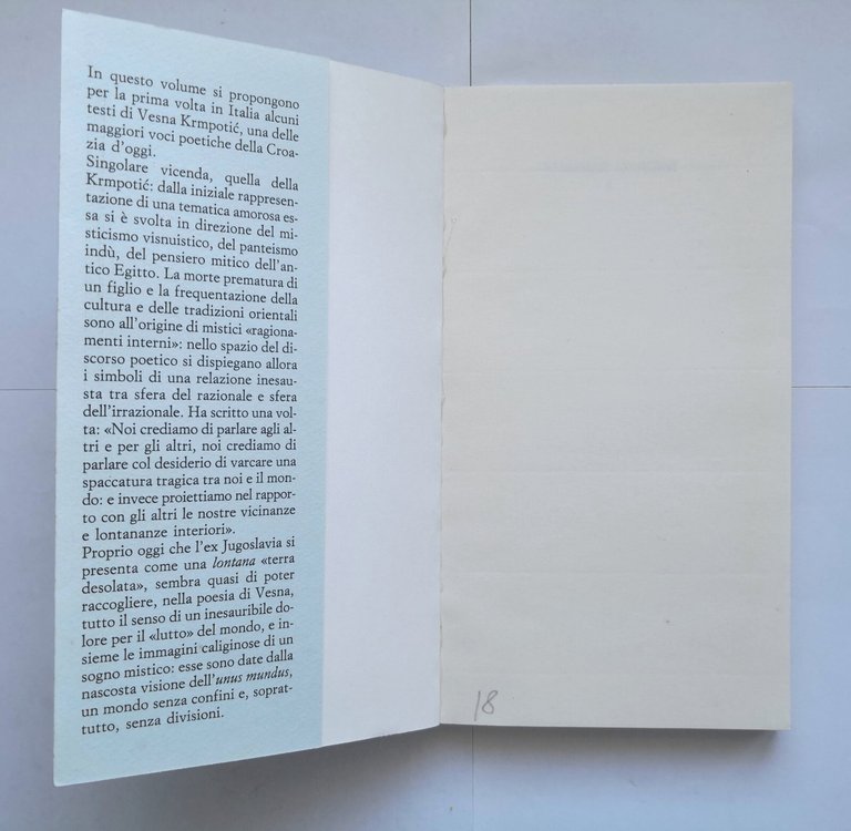 UNA GOCCIA DI QUEL MARE di Vesna Krmpotic Antologia poetica …