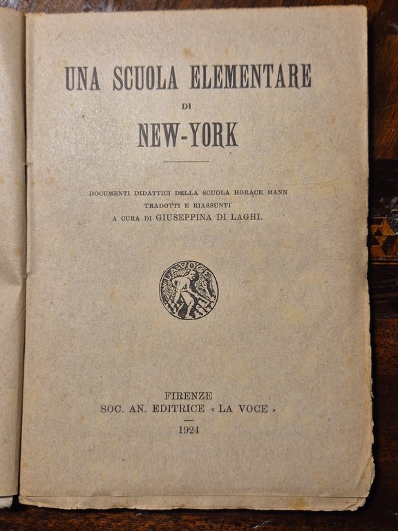 UNA SCUOLA ELEMENTARE DI NEW YORK documenti didattici Horace Mann …