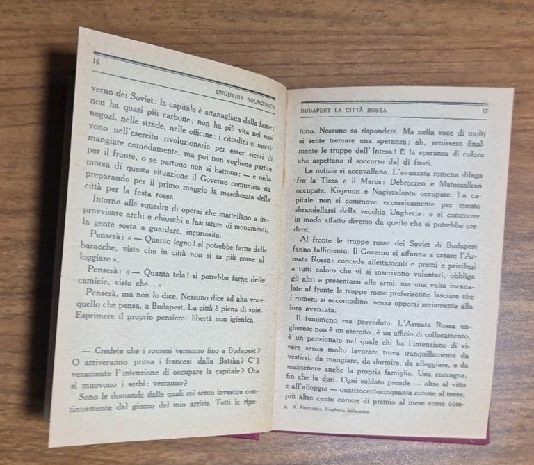 UNGHERIA BOLSCEVICA note di uno che c’è stato Arnaldo Fraccaroli …