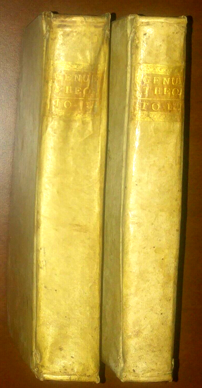 UNIVERSAE CHRISTIANAE THEOLOGIAE ELEMENTA 2 volumi di Antonio Genovesi 1787