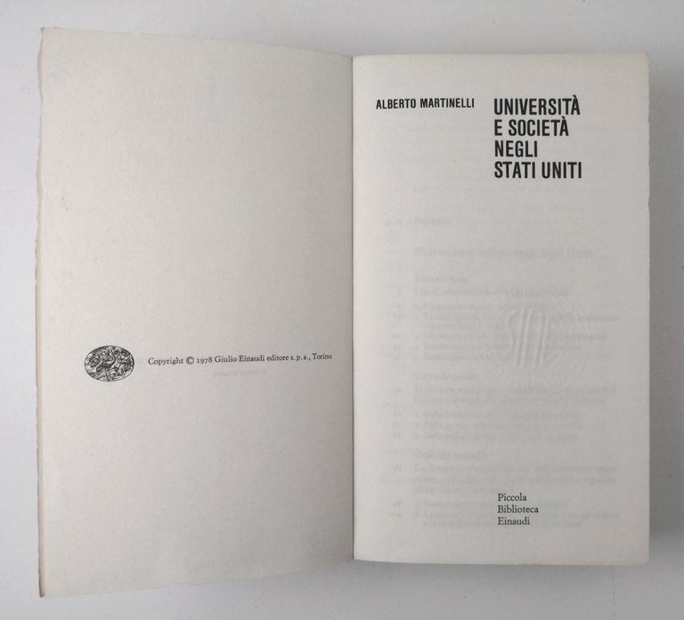 UNIVERSITÀ E SOCIETÀ NEGLI STATI UNITI di Alberto Martinelli 1978 …