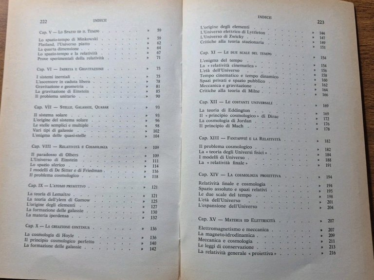 UNIVERSO E RELATIVITÀ di Giuseppe Arcidiacono 1967 Massimo libro