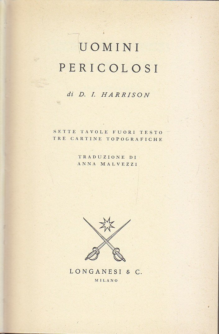 Uomini Pericolosi di Harrison 1959 Longanesi il cammeo paracadutisti libro …