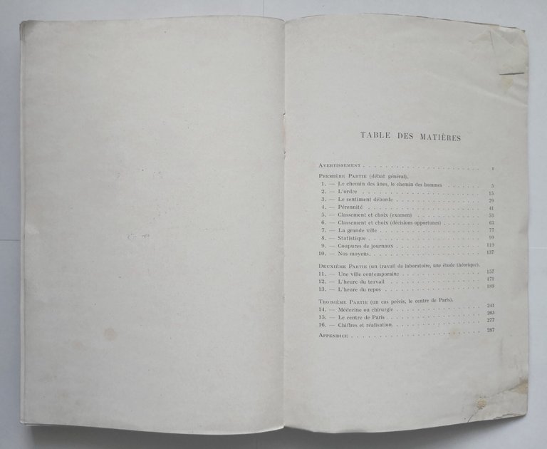 URBANISME di Le Corbusier Libro Les Editions Crès anni '60