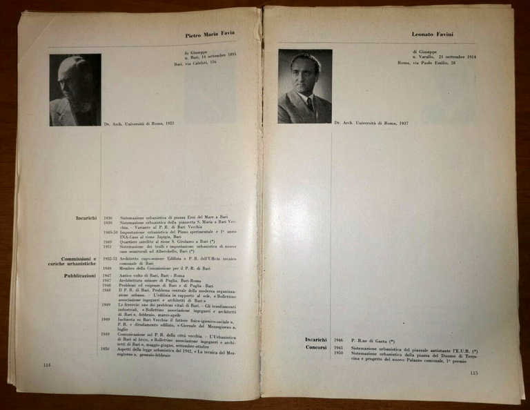 URBANISTI ITALIANI 1952 istituto nazionale di urbanistica Libro Architettura