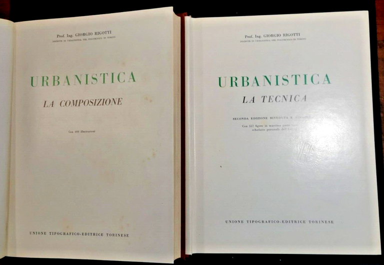 URBANISTICA 2 volumi di Giorgio Rigotti La tecnica composizione 1973 …