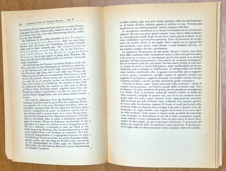 URTEXT Grundrisse di Karl Marx 1977 International Libro testo tedesco …