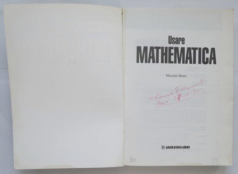 USARE MATHEMATICA di Massimo Banzi 1995 Jackson Libri