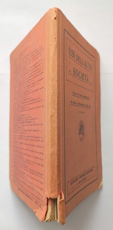 USI DELL'ALTA SOCIETÀ 1928 Istituto Hermes l'arte di ben comportarsi …