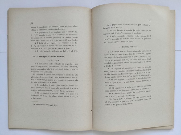 USI MERCANTILI DELLA PROVINCIA DI BARI 1924 Favia Libro camera …