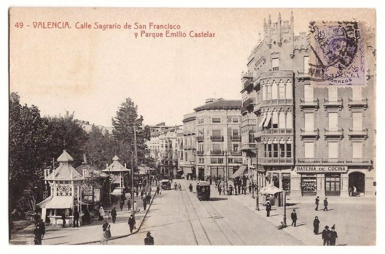 Valencia 4 cartoline tarjetas viaggiate 1916 1926 sagrario San Francisco …