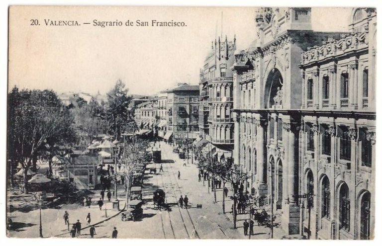 Valencia 4 cartoline tarjetas viaggiate 1916 1926 sagrario San Francisco …