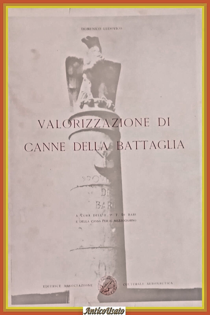 VALORIZZAZIONE DI CANNE DELLA BATTAGLIA Domenico Ludovico AC Aeronautica Libro