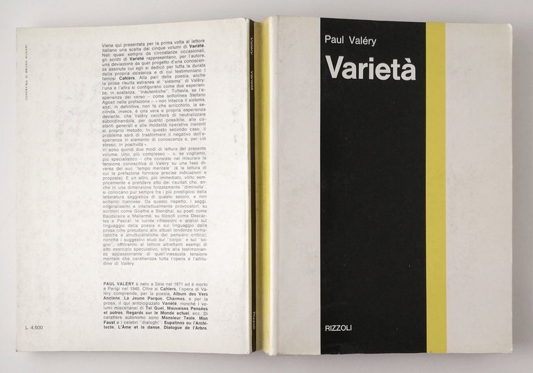 VARIETÀ di Paul Valèry 1971 Rizzoli libro usato filosofia