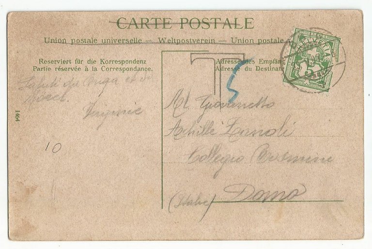 VAUD SVIZZERA costumi tipici cartolina viaggiata primi del '900 Vintage …