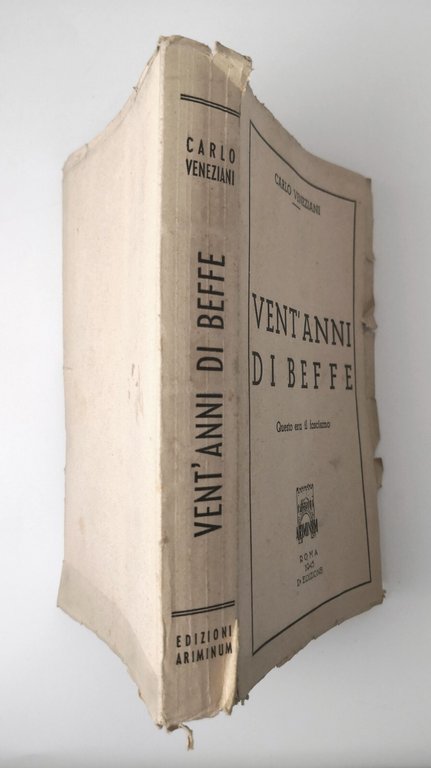 VENT'ANNI DI BEFFE Carlo Veneziani 1945 Ariminum Libro barzellette sul …