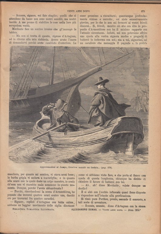 VENTI ANNI DOPO di Alessandro Dumas libro illustrato Sonzogno primi …