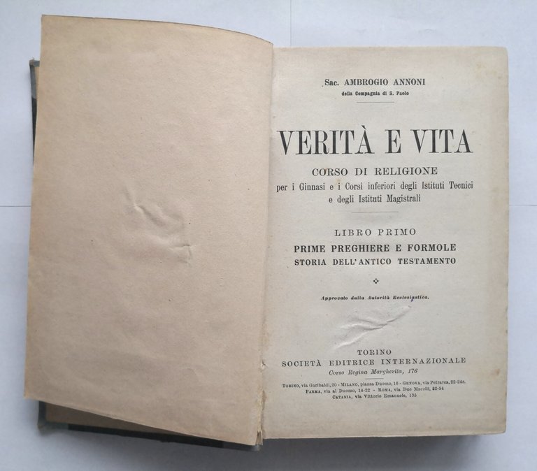 VERITÀ E VITA corso di religione Ambrogio Annoni 3 volumi …