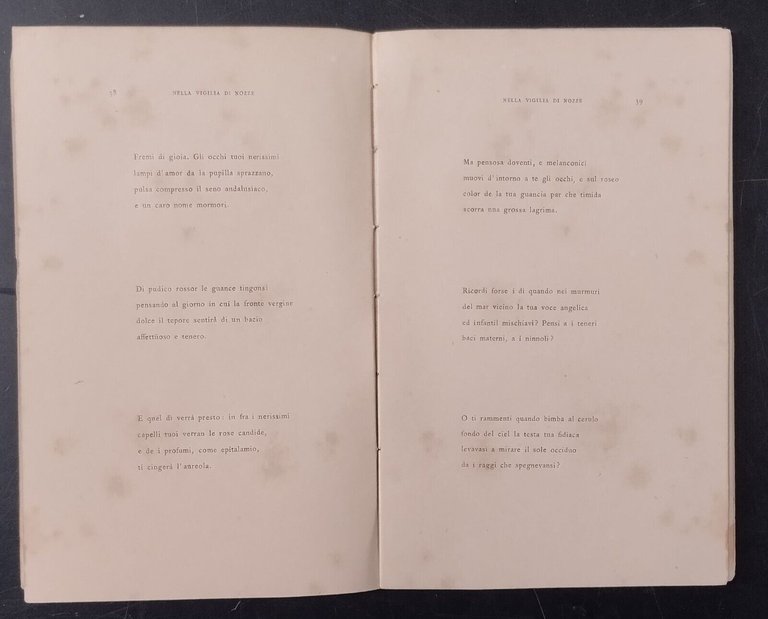 VERSI di Luca Della Gatta 1884 Valdemaro Vecchi Trani Libro …