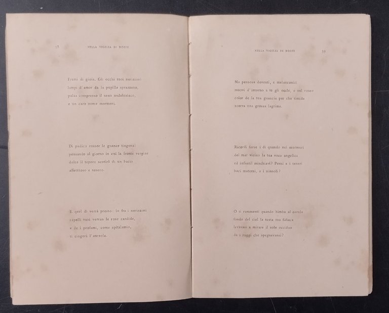 VERSI di Luca Della Gatta 1884 Valdemaro Vecchi Trani Libro …