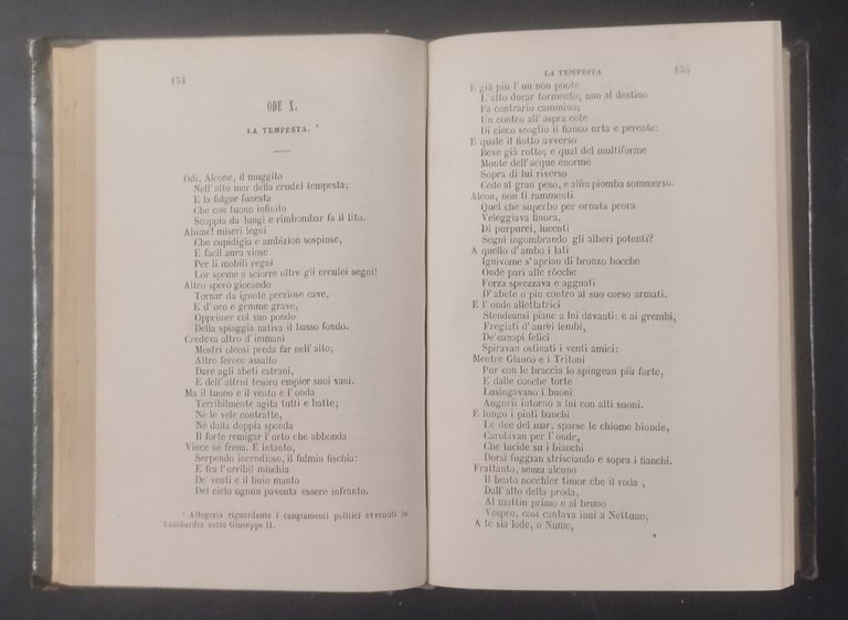 VERSI E POESIE di Giuseppe Parini 1851 Rondinella Libro antico …