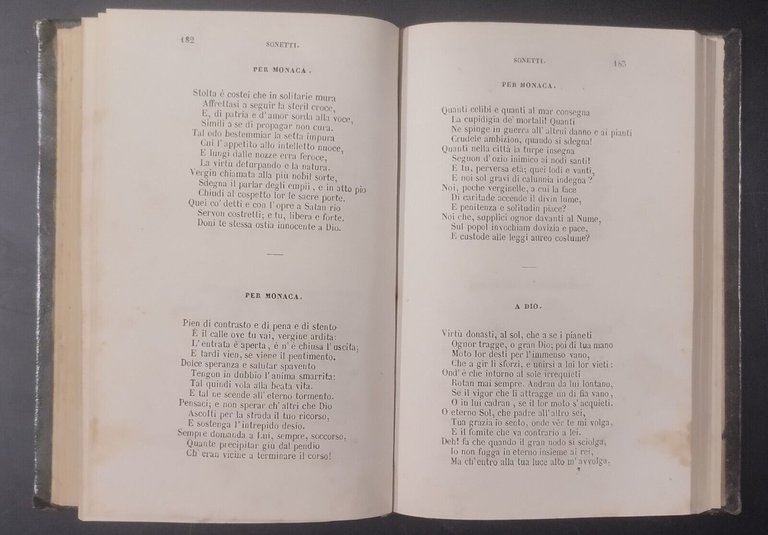 VERSI E POESIE di Giuseppe Parini 1851 Rondinella Libro antico …
