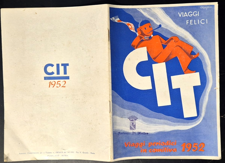 VIAGGI FELICI CIT Compagnia Italiana Turismo 1952 Depliant Vintage Libro … | Immagine Gallery 2