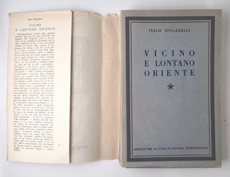 VICINO E LONTANO ORIENTE di Italo Zingarelli 1940 ISPL libro …