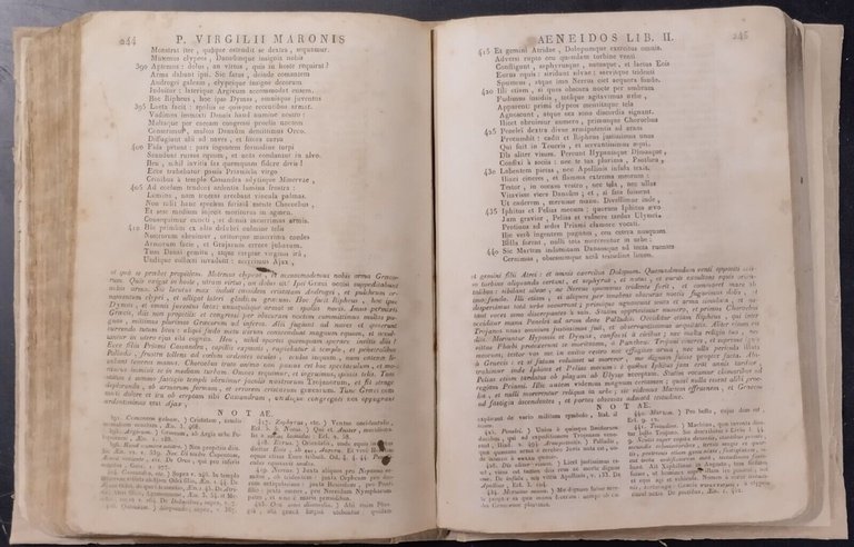 VIRGILII MARONIS OPERA 2 VOLUMI 1822 Masi Libro antico Eneide …