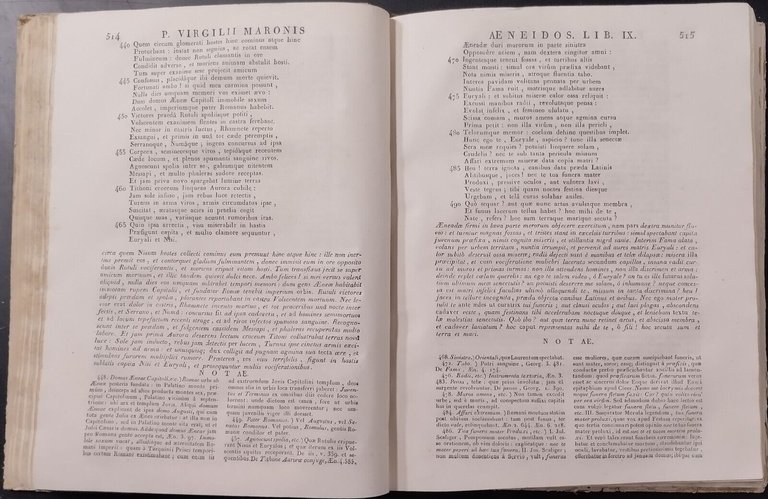 VIRGILII MARONIS OPERA 2 VOLUMI 1822 Masi Libro antico Eneide …