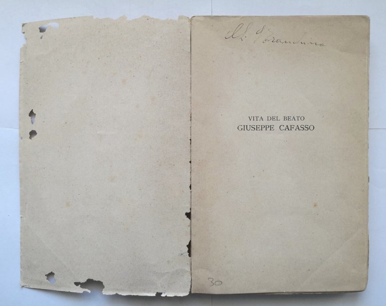 VITA DEL BEATO GIUSEPPE CAFASSO di Anzini 1925 SEI libro …