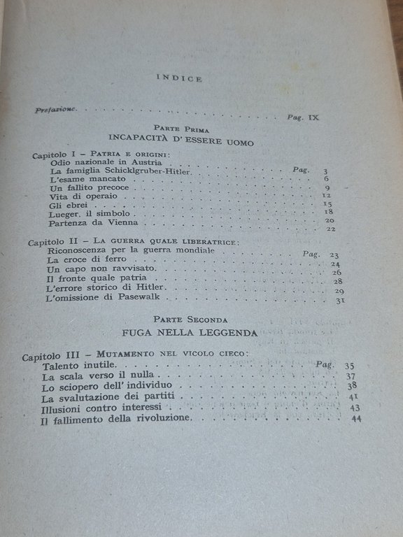 VITA DI ADOLFO HITLER di Konrad Heiden 1947 Edizioni Leonardo …