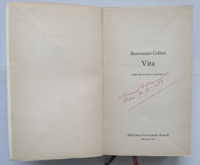 VITA di Benvenuto Cellini 1985 Rizzoli Libro autobiografia classici BUR | Immagine Gallery 5