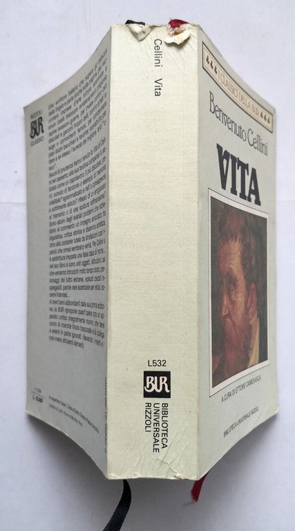 VITA di Benvenuto Cellini 1985 Rizzoli Libro autobiografia classici BUR