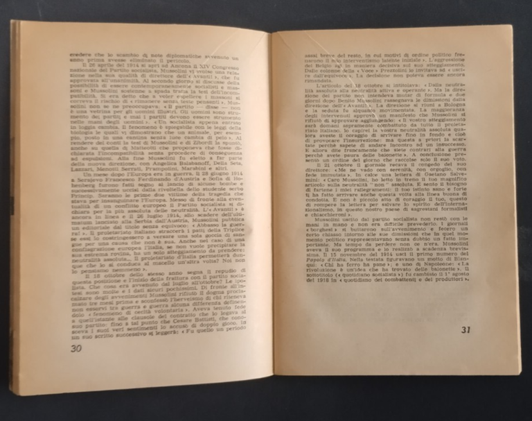 VITA DI MUSSOLINI PROFILO STORICO Italicus 1954 Asso di Bastoni …