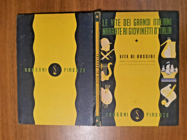 VITA DI ROSSINI di Gustavo Brigante Colonna 1947 libro illustrato …