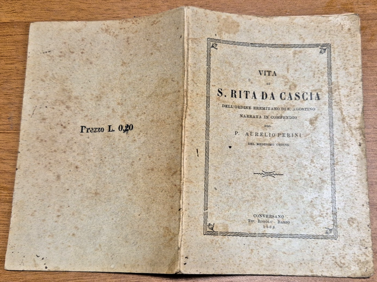 VITA DI SANTA RITA DA CASCIA Aurelio Perini 1906 Tipografia … | Immagine Gallery 2