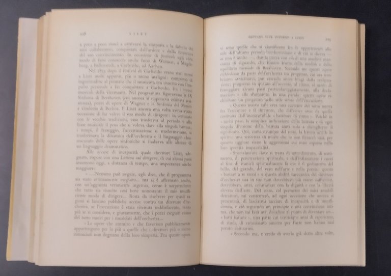 VITA ROMANTICA DI LISZT di Mary Tibaldi Chiesa 1951 Garzanti …