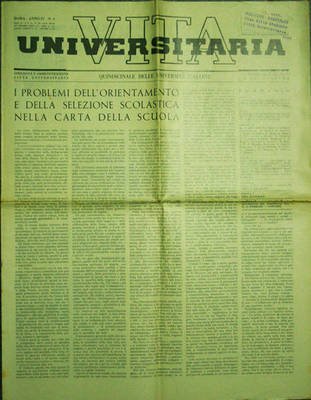 Vita Universitaria Quindicinale Università Italiane 15/02/1940 giornale fascismo
