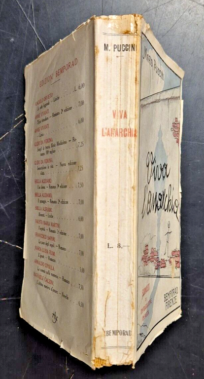 VIVA L'ANARCHIA romanzo di un viaggiatore in poesia Puccini 1920 …
