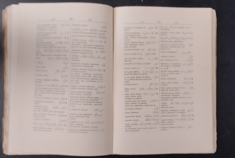 VOCABOLARIO ARABO ITALIANO 3 volumi completo 1969 Istituto Per L'Oriente …