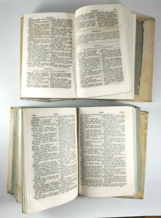 VOCABOLARIO METODICO ITALIANO 2 volumi di Francesco Zanotto 1857 libro …