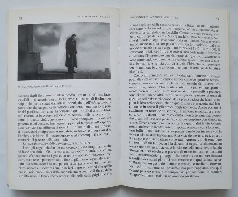 WIM WENDERS PAESAGGI LUOGHI CITTÀ di Paolo Colusso 1998 Testo …